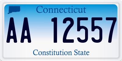 CT license plate AA12557