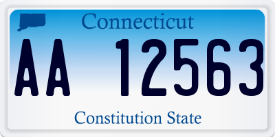 CT license plate AA12563