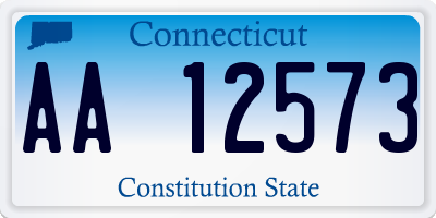 CT license plate AA12573