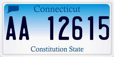 CT license plate AA12615