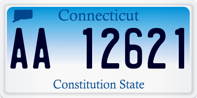 CT license plate AA12621