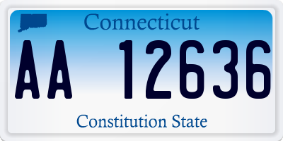 CT license plate AA12636