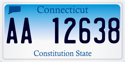 CT license plate AA12638