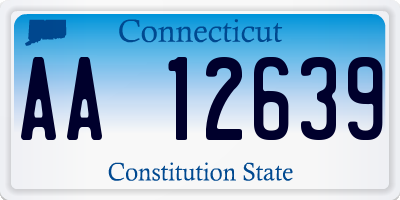 CT license plate AA12639