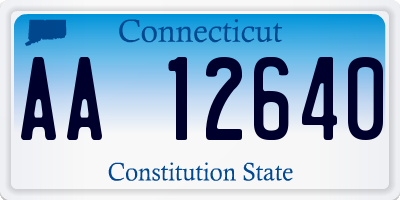 CT license plate AA12640