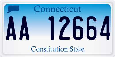 CT license plate AA12664