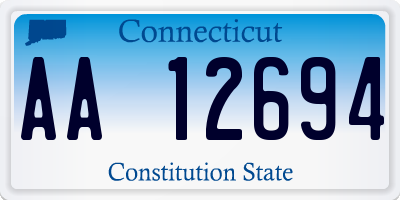 CT license plate AA12694