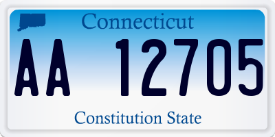 CT license plate AA12705