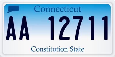 CT license plate AA12711