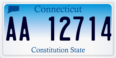 CT license plate AA12714