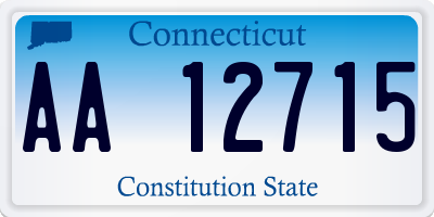 CT license plate AA12715