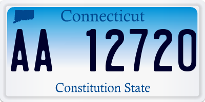 CT license plate AA12720