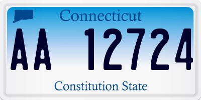 CT license plate AA12724