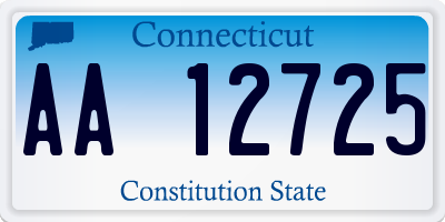 CT license plate AA12725