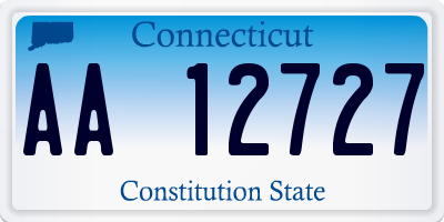 CT license plate AA12727