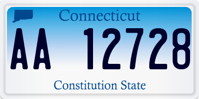CT license plate AA12728