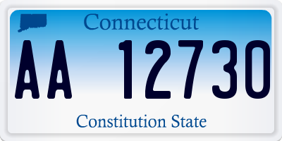 CT license plate AA12730