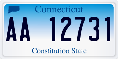 CT license plate AA12731