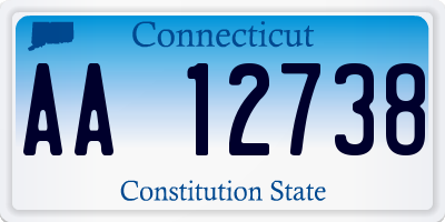 CT license plate AA12738