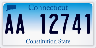 CT license plate AA12741