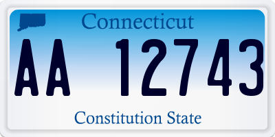 CT license plate AA12743