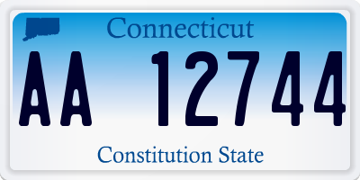 CT license plate AA12744