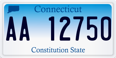 CT license plate AA12750