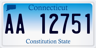 CT license plate AA12751