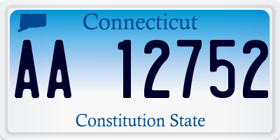 CT license plate AA12752