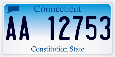 CT license plate AA12753