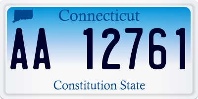 CT license plate AA12761