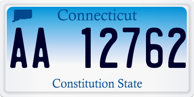 CT license plate AA12762