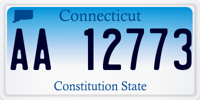 CT license plate AA12773