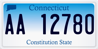 CT license plate AA12780