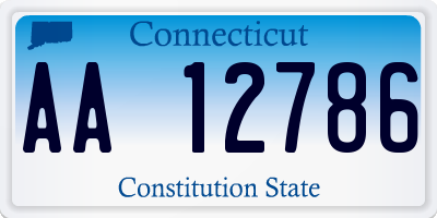 CT license plate AA12786