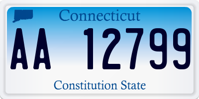 CT license plate AA12799
