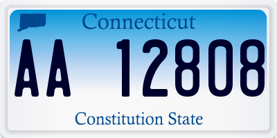 CT license plate AA12808