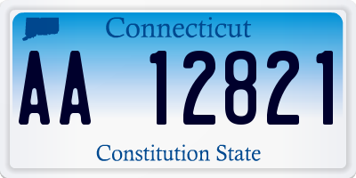 CT license plate AA12821