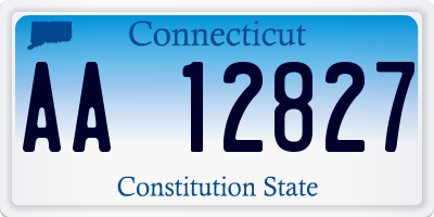 CT license plate AA12827