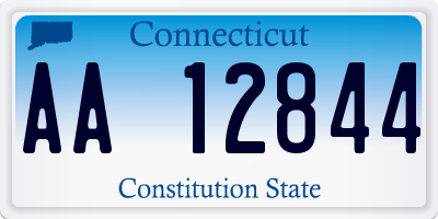 CT license plate AA12844