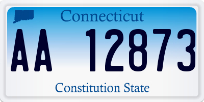 CT license plate AA12873