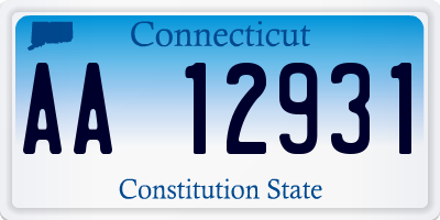 CT license plate AA12931