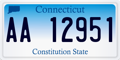 CT license plate AA12951