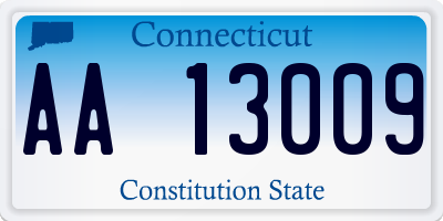 CT license plate AA13009