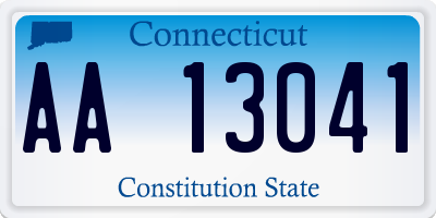 CT license plate AA13041