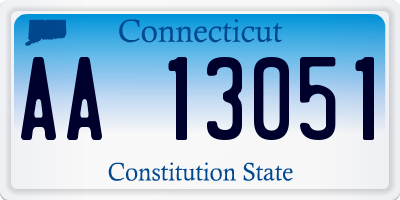 CT license plate AA13051