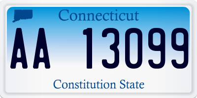 CT license plate AA13099