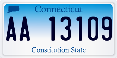 CT license plate AA13109