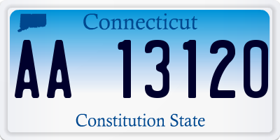 CT license plate AA13120