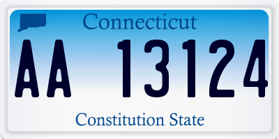 CT license plate AA13124